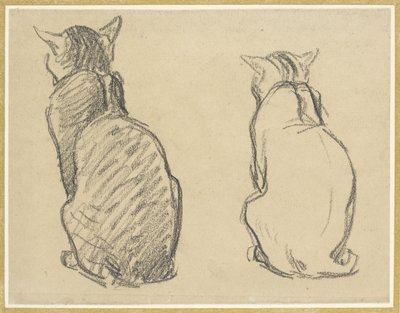 Dos estudios de un gato de Théophile Alexandre Steinlen